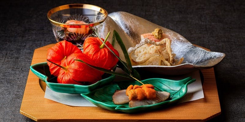 【ディナー・ハイクラスコース】先附、凌ぎ、焼物、強肴、お食事や甘味など全11品（カウンター）