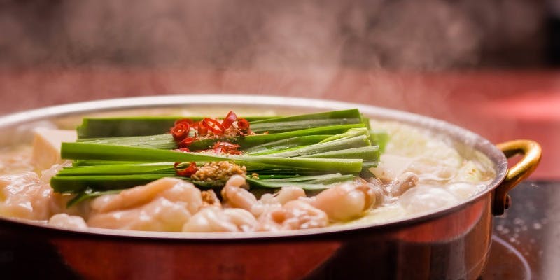 【Cコース】5種から選べるもつ鍋・鮮魚・馬刺 全9品