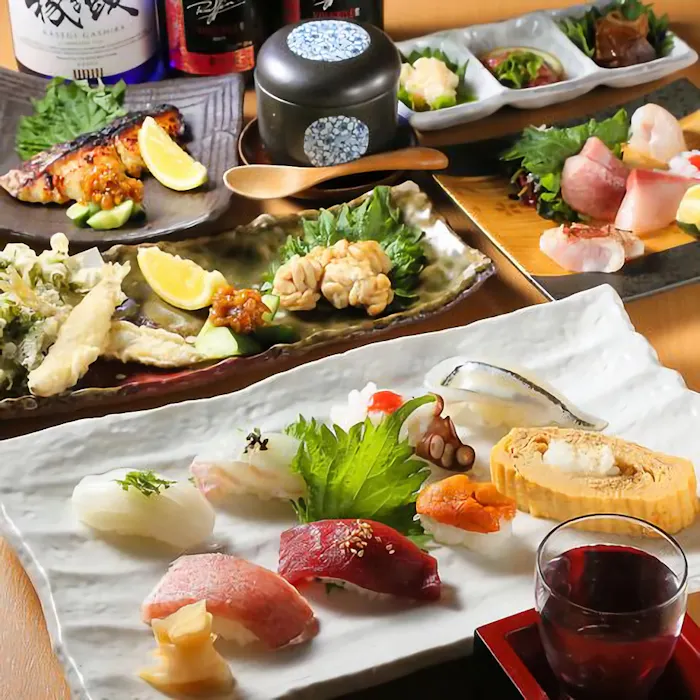 寿司活魚 こころ おまかせ寿司コース 竹 寿司8貫 お造り 揚物 焼き物など ディナー プラン 11504950 メニュー 一休 Comレストラン