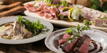 【スペシャル大皿シェアコース】本日のパスタ、マルゲリータ、国産牛のステーキなど - IKARIYA 365