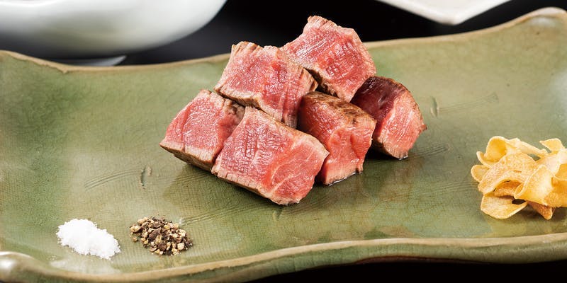 【こぶし】牛フィレステーキ・魚介料理・焼き野菜等全6品