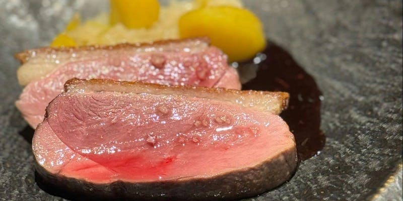 【師走の献立 8品】メインは津軽鴨のロースト＋シニアソムリエが選ぶお料理に合わせたペアリング