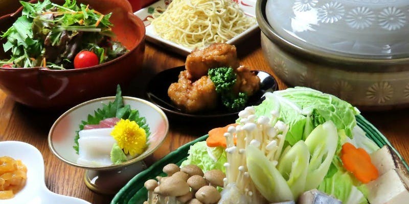 【寄せ鍋3500】サラダ、寄せ鍋、揚げ物など全6品