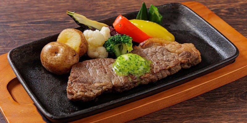 ハーフブッフェ付｜サーロインステーキ　ガーリックバターソース