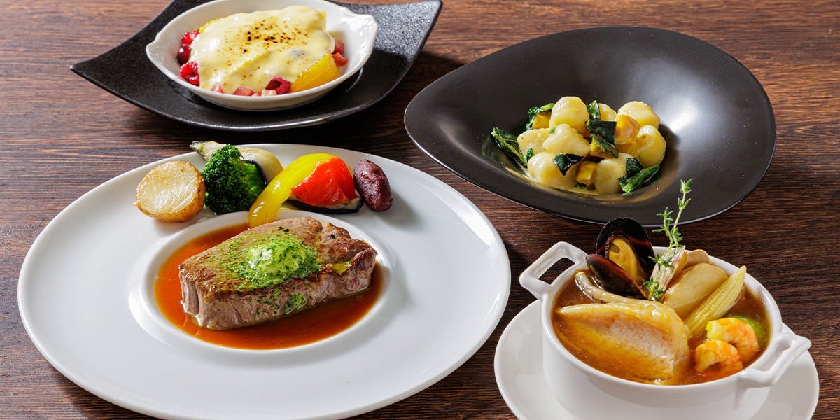 FINE DINING & LOUNGE TORIKO ハーフブッフェ付｜魚＆肉のWメインの