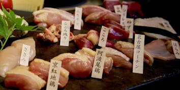 【なゝ樹鶏焼きBコース】名古屋コーチン・京紅地鶏・阿波尾鶏など鶏焼き11種類 - なゝ樹 中目黒店