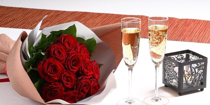 【プロポーズ】Epousez Moi～エプーズ モア～＋乾杯グラスシャンパン・薔薇の花束付き