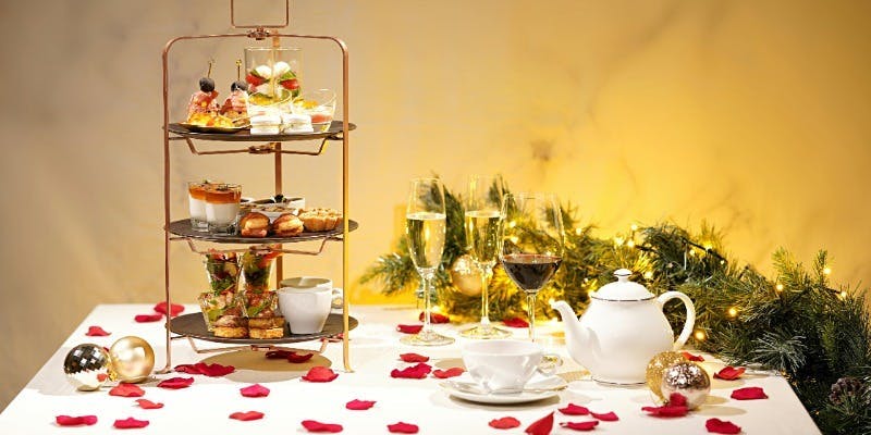 【Xmas2025】クリスマスハイティー　スパークリング＆ワインフリーフロー25種類付き（12/21～12/25）