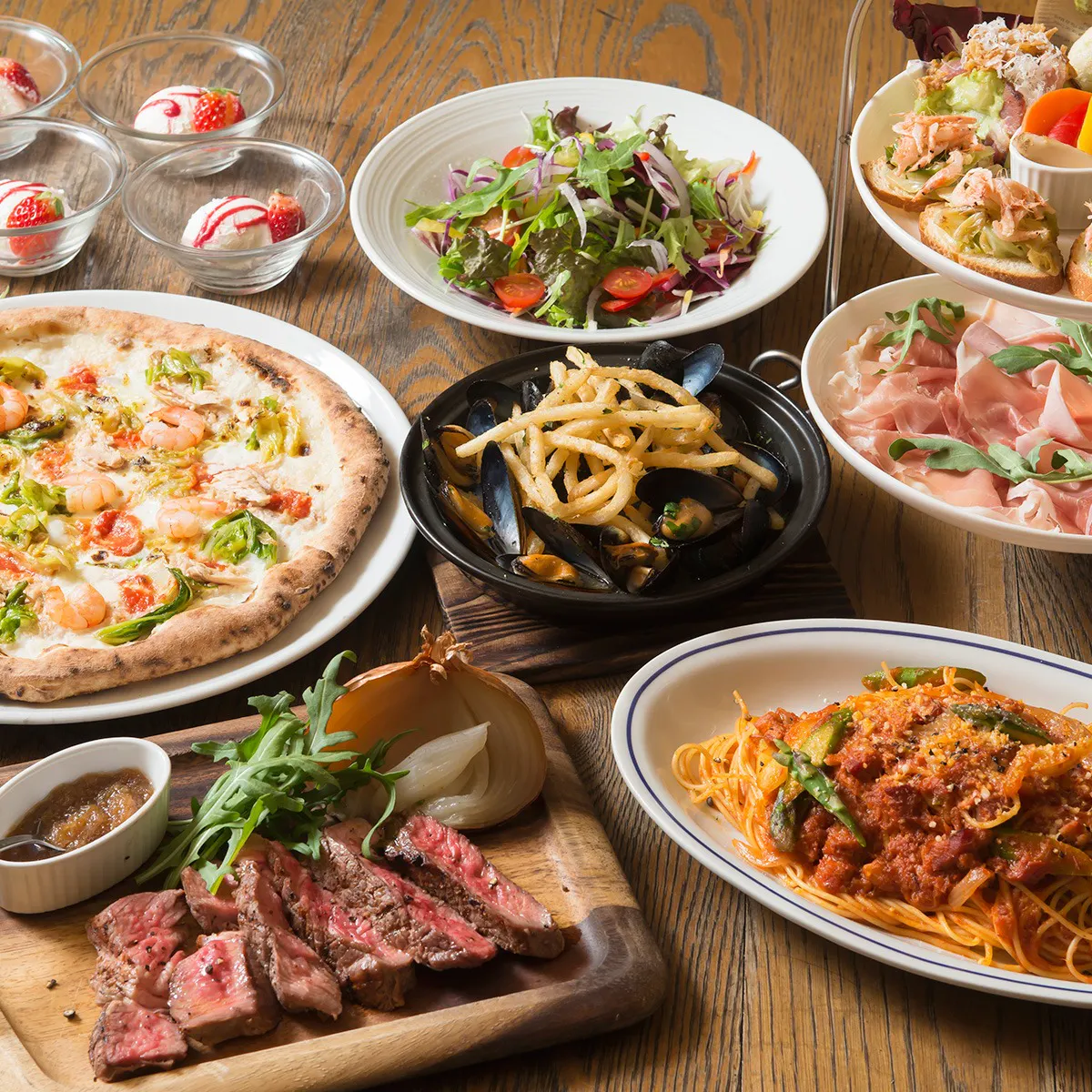 Pizza Salvatore Cuomo さいたま新都心 スパークリング含む2時間飲み放題付 人気の選べるピッツァや旬の味覚を愉しむパスタ等をご堪能下さい ディナー プラン メニュー 一休 Comレストラン