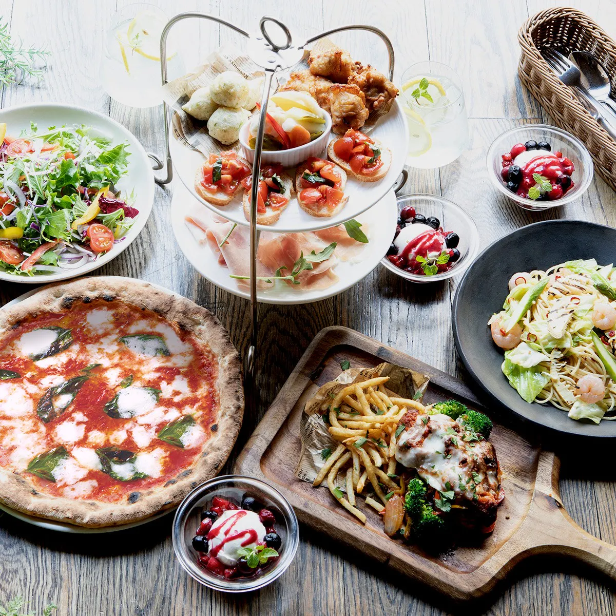 Pizza Salvatore Cuomo さいたま新都心 スパークリング含む2時間飲み放題付 人気のマルゲリータやおつまみを中心とした全7皿のカジュアルコース ディナー プラン メニュー 一休 Comレストラン