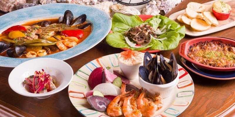 【パーティーコース】こだわりの前菜6皿＋ブイヤベース＋〆のリゾット