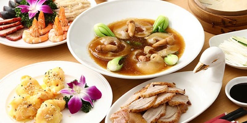 【ご宴会コース】元祖北京ダック・2種の海鮮を使用した野菜炒めなど全10品＋2時間飲み放題