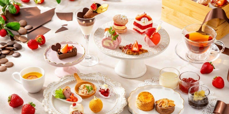 ストロベリー×チョコレートアフタヌーンティー＋カフェフリー