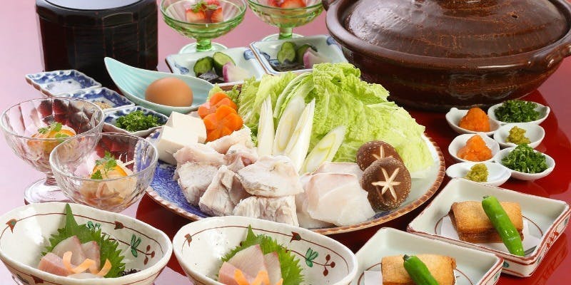 【長崎産天然クエ　西海コース】クエ鍋と地魚刺身のコース