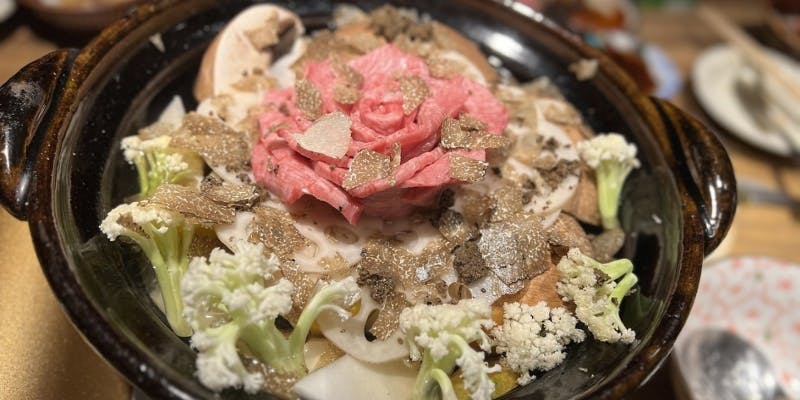 月替わり【やまがた屋SPコース季節のお鍋のタンシャブ】季節のお鍋、たんしゃぶや焼き物等全7品