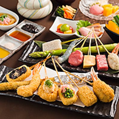 種類豊富な美味しい串揚げ