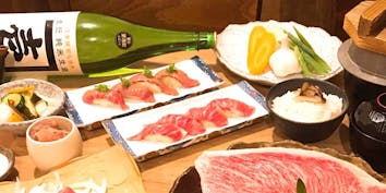 【肉の満開コース】赤身肉寿司、霜降り刺身、神戸牛ステーキなど全8品 - 神戸牛ステーキ 寅松