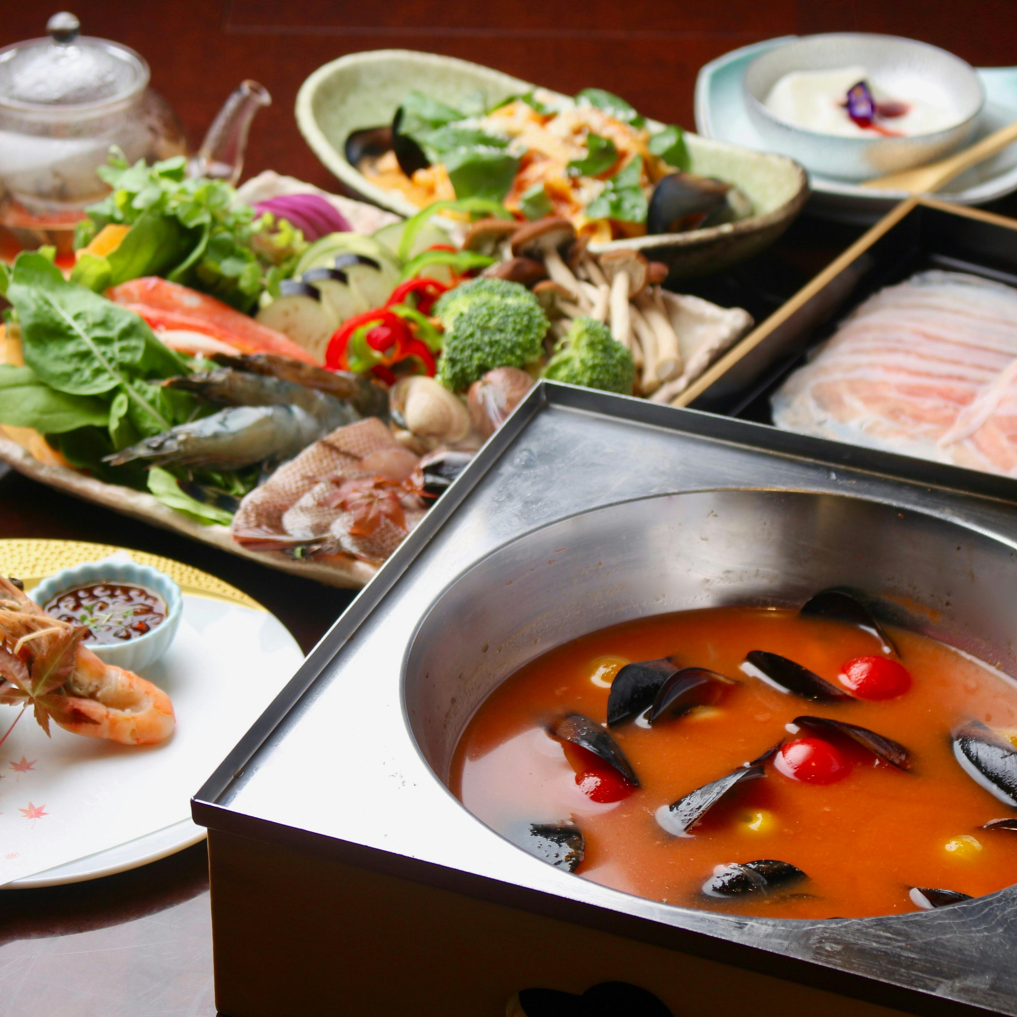 ディナー 美鍋 豚しゃぶ 火鍋 れもん ビナベ シャブシャブ ヒナベ レモン 六本木 しゃぶしゃぶ 一休 Comレストラン