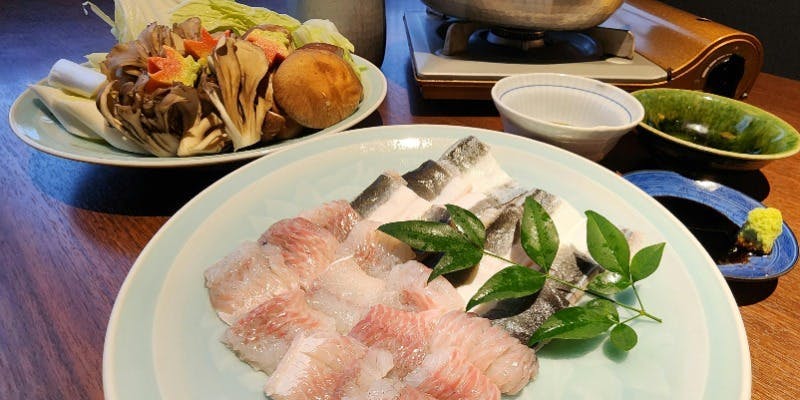 とらふぐとうなぎのしゃぶしゃぶコース（リクエスト予約）
