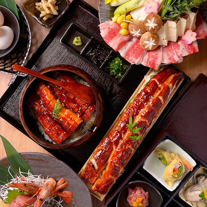 うなぎと和食 燦 名古屋栄店 鰻コース 鰻や鮮魚 豆腐の逸品 鰻肝串 手羽先 鰻の一本寿司など全8品 ランチ プラン メニュー 一休 Comレストラン