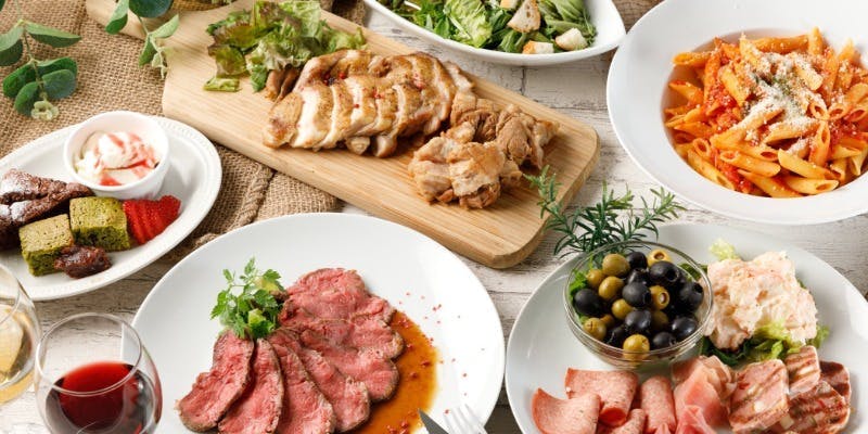 【COLONおすすめデザート付コース】国産牛肉お料理、ミートプレート、デザート等全10品＋2時間飲み放題