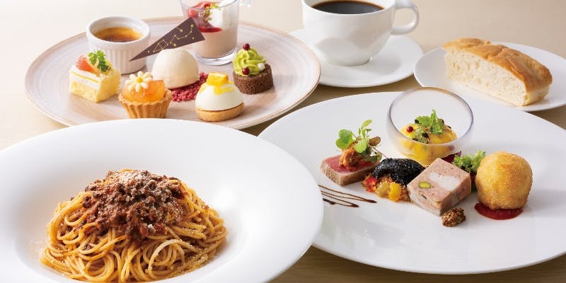 【冬ランチ】選べるパスタ・リゾットのコース「ラ ヴィータ」おかわり自由のドルチェ7種付き