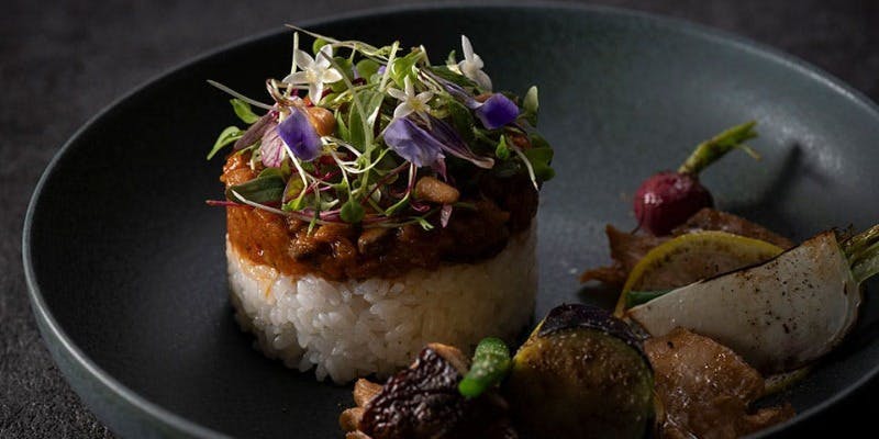 【ソイミートのレモンマリネとベジタブルスパイスカレー　～南御堂スタイル～】＋ミニブッフェ付（90分制）