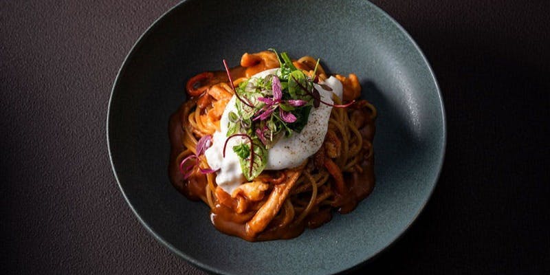 Seasonal Menu【ブッラータチーズを乗せた甲殻薫るビスククリームパスタ】＋ミニブッフェ付（90分制）