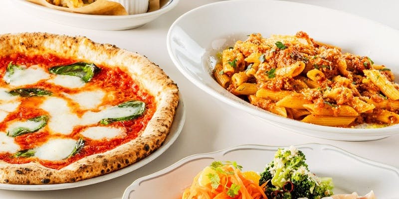 【カジュアルコース】人気No.1！マルゲリータ、前菜4種盛、季節のフリット、パスタ等＋1ドリンク