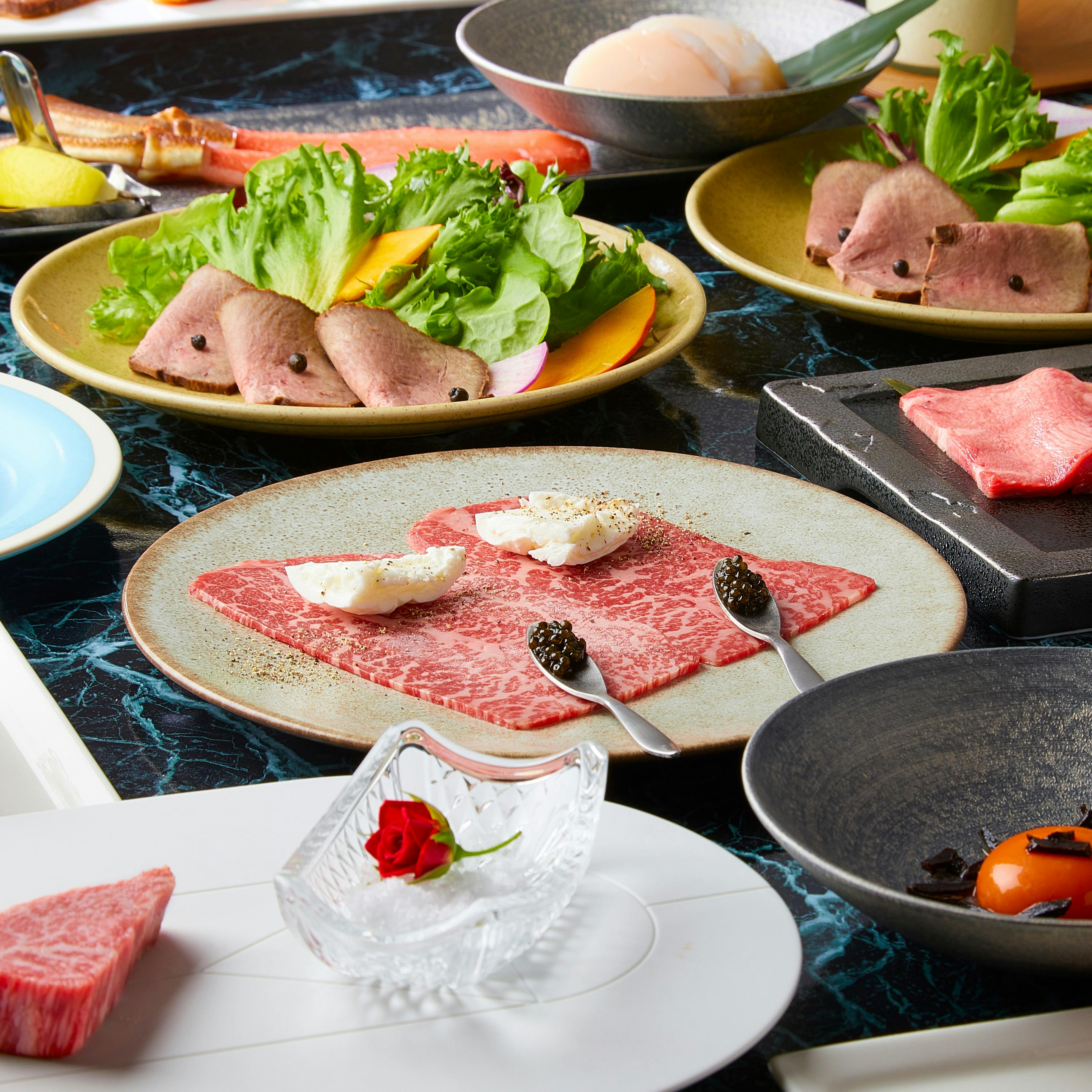 東京焼肉一頭や コレド室町テラス店 一頭や Ittouya 松阪牛希少部位など全13品 4種ワインのペアリング ディナー プラン メニュー 一休 Comレストラン