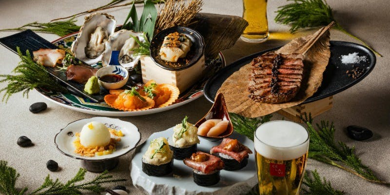 【18F】忘年会プラン ー MOET ＆ CHANDON ー 付き／UTAGE 和を感じる特別コース全6品＋2時間飲み放題