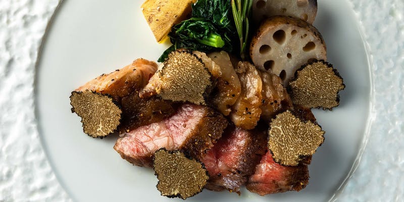 【冬】和牛のタルタルと季節の前菜、名物パスタ、和牛も選べるメインなど全9品＋乾杯シャンパーニュ