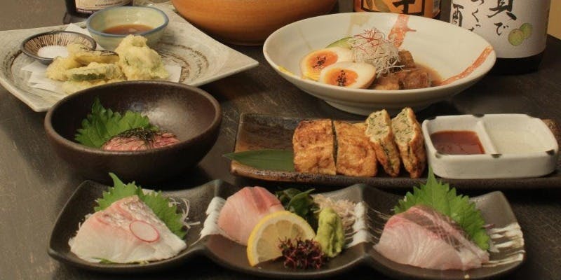 ＜和（なごみ）コース 飲み放題付＞熊本天草直送鮮魚や天草ポークなど全6品（団体・リクエスト予約）