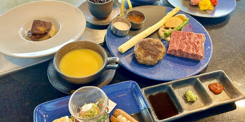 ”葉山牛” ステーキ＆ハンバーグ コース　