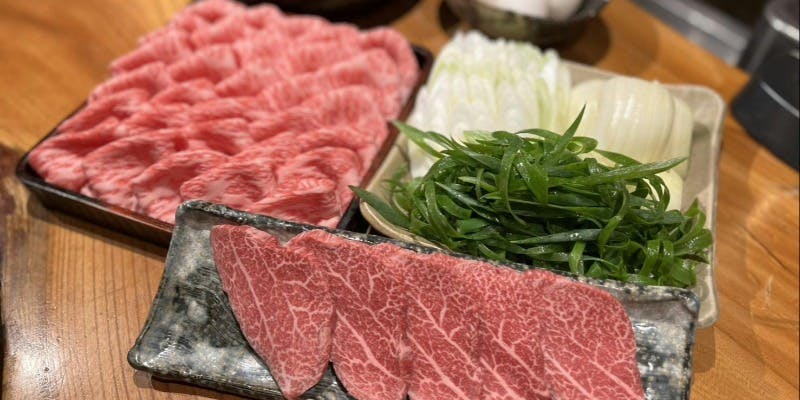 【すきしゃぶコース】特製前菜・ヒレ・鍋野菜など全8品