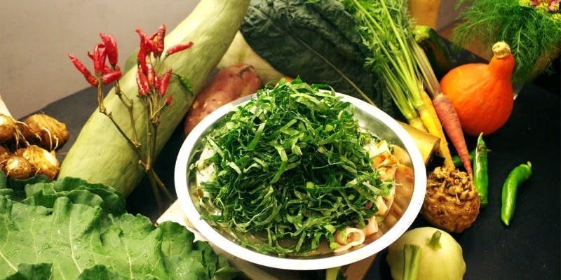 お鍋単品【農家のケール火鍋】オーガニック野菜を食べ放題で堪能