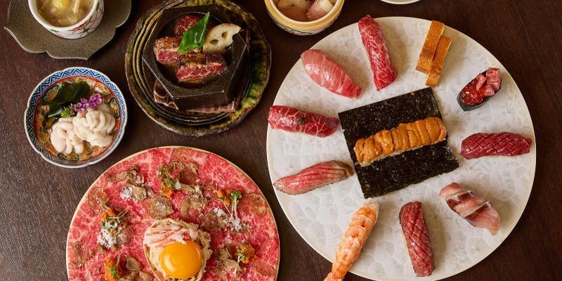 Xmas【個室確約】＜乾杯シャンパン付き＞蟹と和牛づくしのクリスマスコース（全18品）