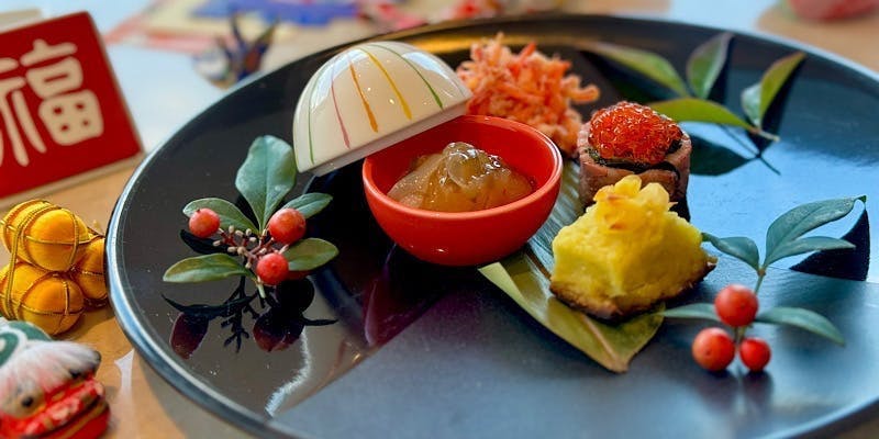 【迎春2026.1/1～4限定】～開運招福ランチ～前菜、ステーキ、祝い鯛など＋国産牛フィレ（7品目）