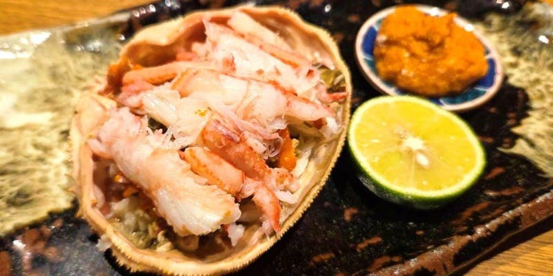 12/24・25クリスマス限定割引【香箱蟹とキンキの特別コース】全て個別盛りにてご提供いたします。