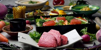 A4認定近江牛「希少ミスジ」鉄板ステーキの肉割烹コース - 花殿 ka-den 梅田茶屋町