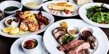 京都肉ステーキ、熟成肉のサイコロカットステーキ、イベリコ豚肩ロース肉など全12品 - BENJAMIN GRILL KYOTO