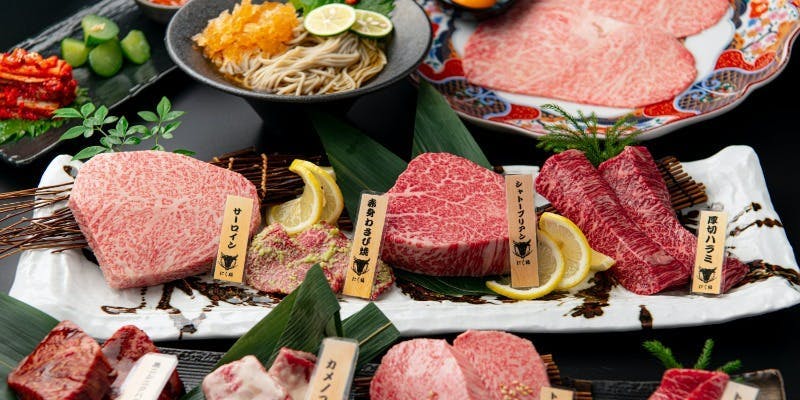 【彩コース】稀少部位3種盛り・肉寿司など全12品（半個室）