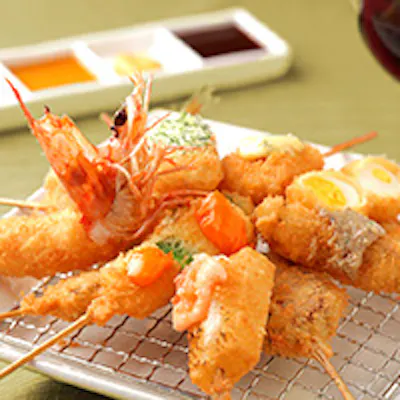 熱々の串揚げをご提供