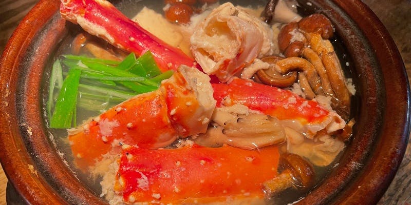 【雅コース】希少なタラバ蟹のお鍋　黒毛和牛と海鮮にうなぎの白焼き迄　美味しい所を揃えたコースです