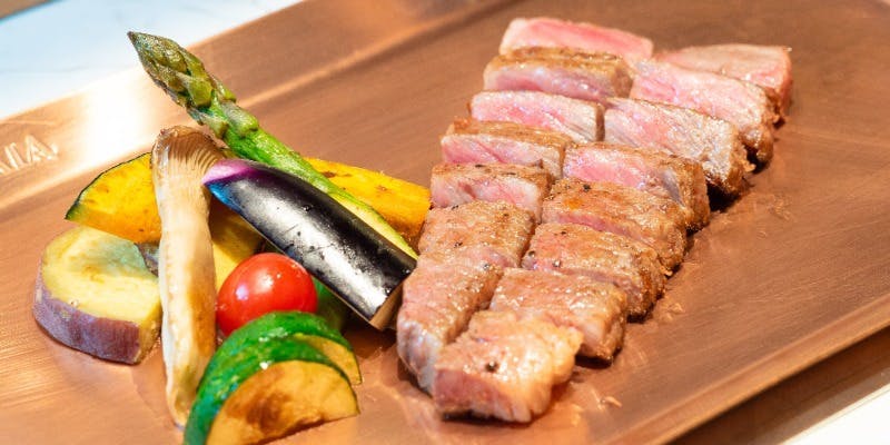 神戸牛ステーキ　食べ比べディナーコース（サーロイン50g＆別希少部位50g）