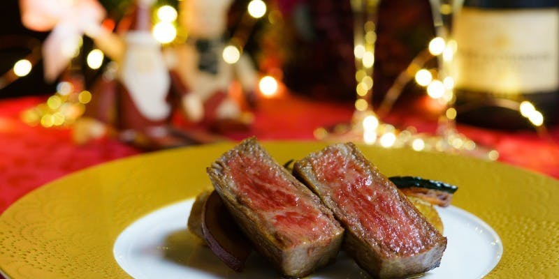 【Xmas2025】クリスマス特別コース　メインは黒毛和牛フィレステーキとグラフォアのロッシーニ風　8800円