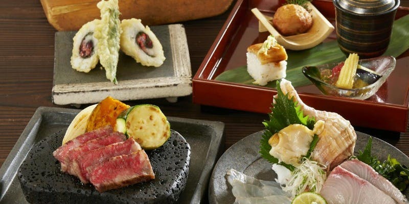 【燦コース】 ～太刀魚の吟醸蒸し・国産牛ステーキを食す夏の宴～