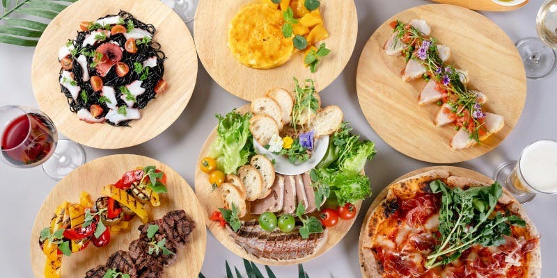 【パーティープラン】個室料無料！牛肉＆魚Wメイン全6品＋飲み放題（個室 / 一部レストランフロア貸切）