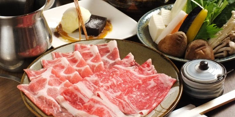 【レディースセット】国産牛上ロース＆国産豚しゃぶ、デザート、前菜（女性限定）