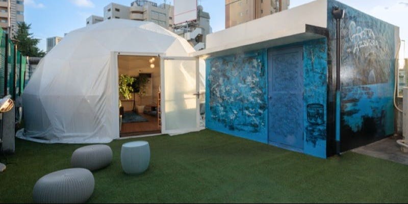 【平日ランチ限定 屋上グランピングプラン】屋上のグランピングテント個室貸し切り（※8名～ 平日限定）